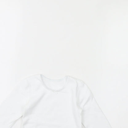 Marks & Spencer Girls White   Basic T-Shirt Size 3 Years