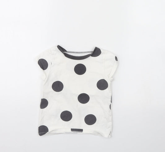 George Girls White Polka Dot  Cami Pyjama Top Size 3 Years