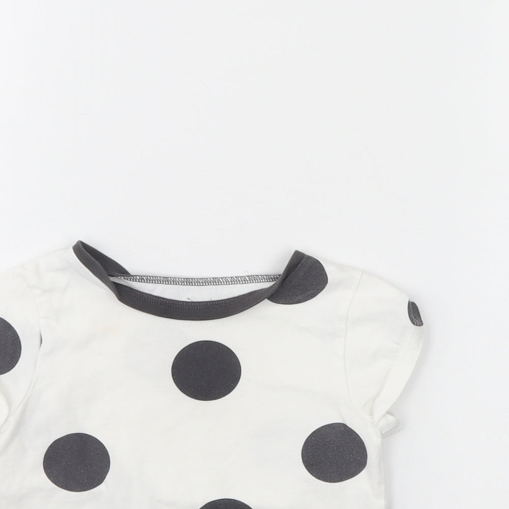 George Girls White Polka Dot  Cami Pyjama Top Size 3 Years