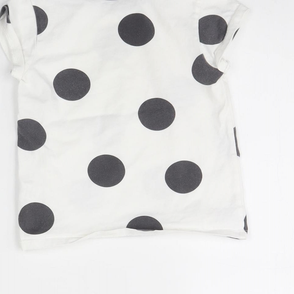George Girls White Polka Dot  Cami Pyjama Top Size 3 Years
