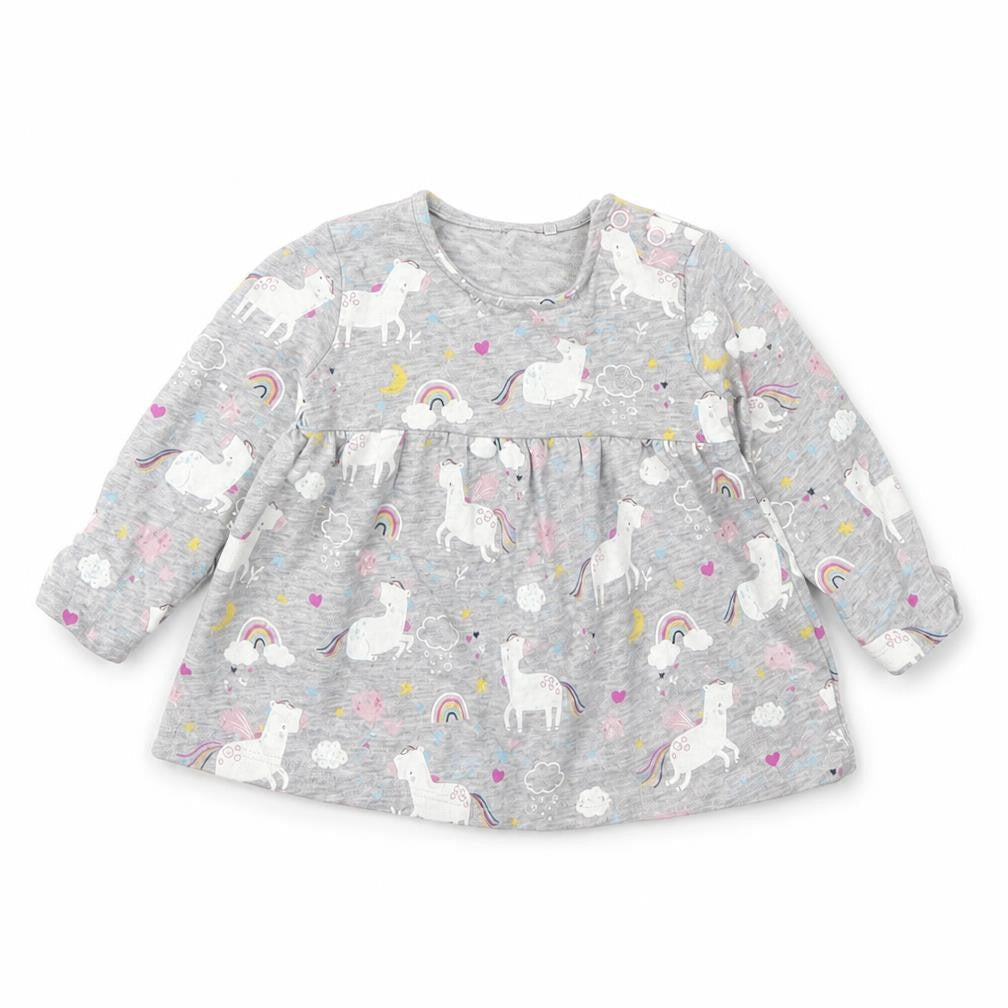 TU  Grey Animal Print  Fit & Flare  Size 3-6 Months  - unicorn