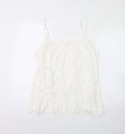 H&M Womens White   Basic Tank Size L
