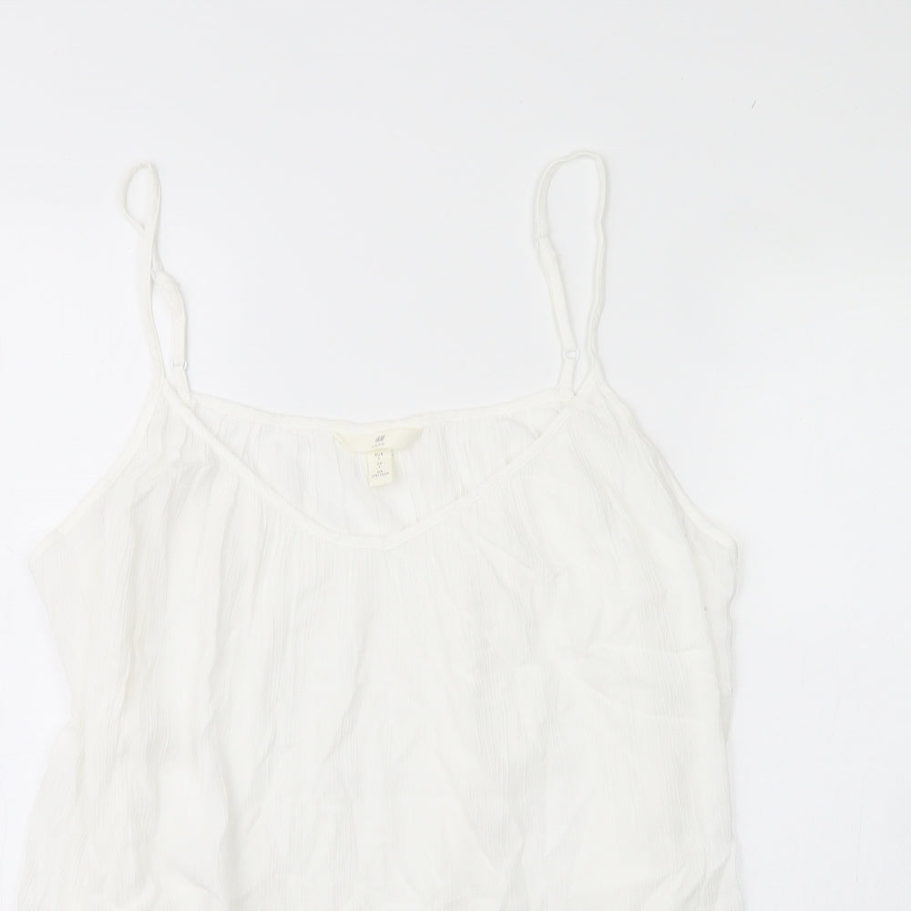 H&M Womens White   Basic Tank Size L