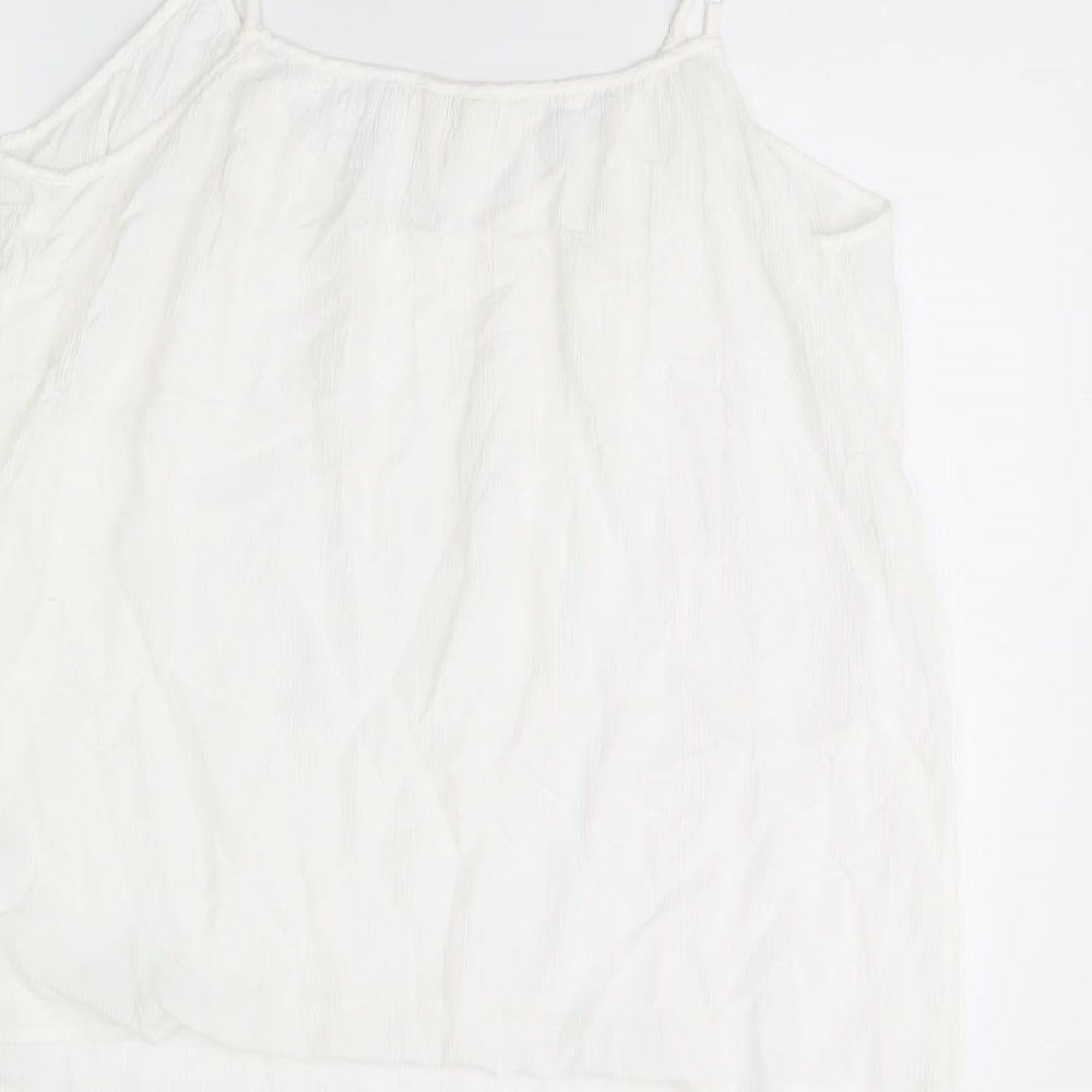 H&M Womens White   Basic Tank Size L