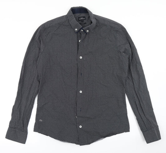 NEXT Mens Black Polka Dot   Button-Up Size L