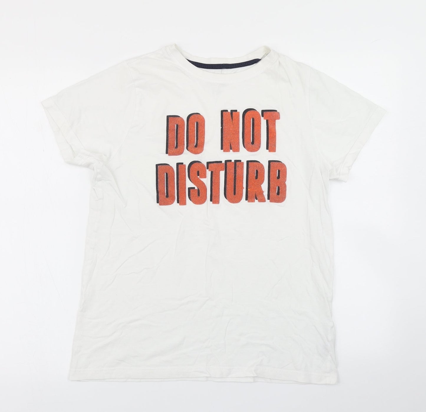 F&F Boys White   Basic T-Shirt Size 13-14 Years