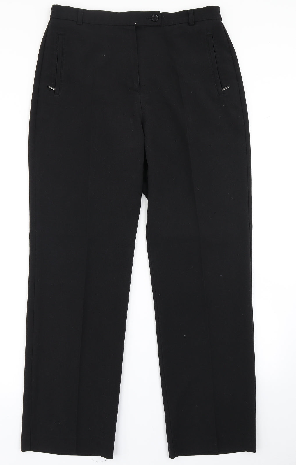 M&S Womens Black   Dress Pants Trousers Size 12 L28 in