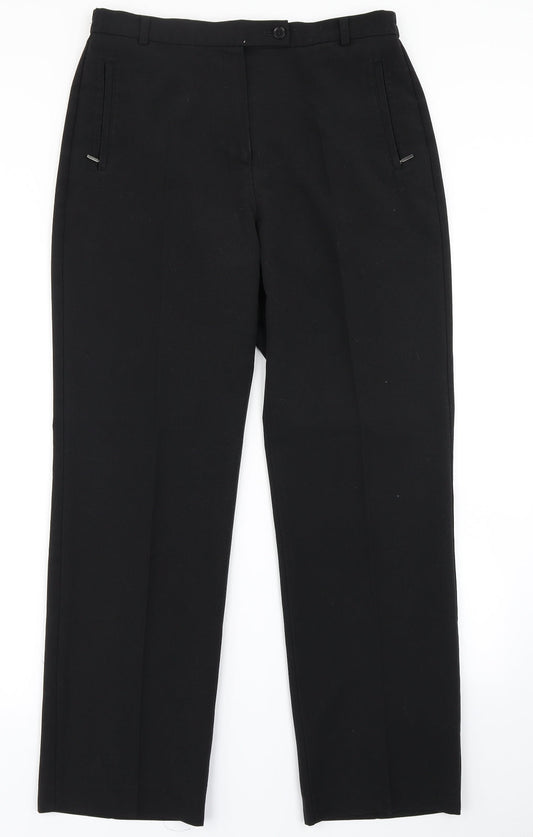 M&S Womens Black   Dress Pants Trousers Size 12 L28 in