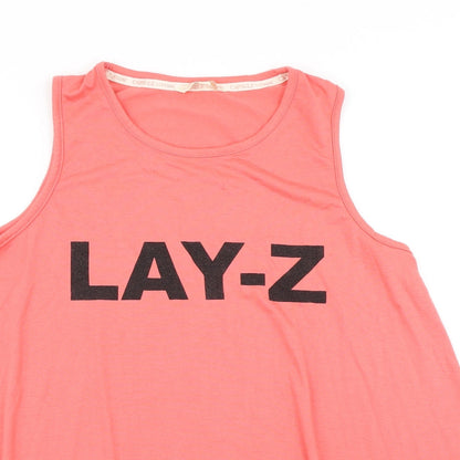 Capsule Womens Pink Basic Tank Size 14