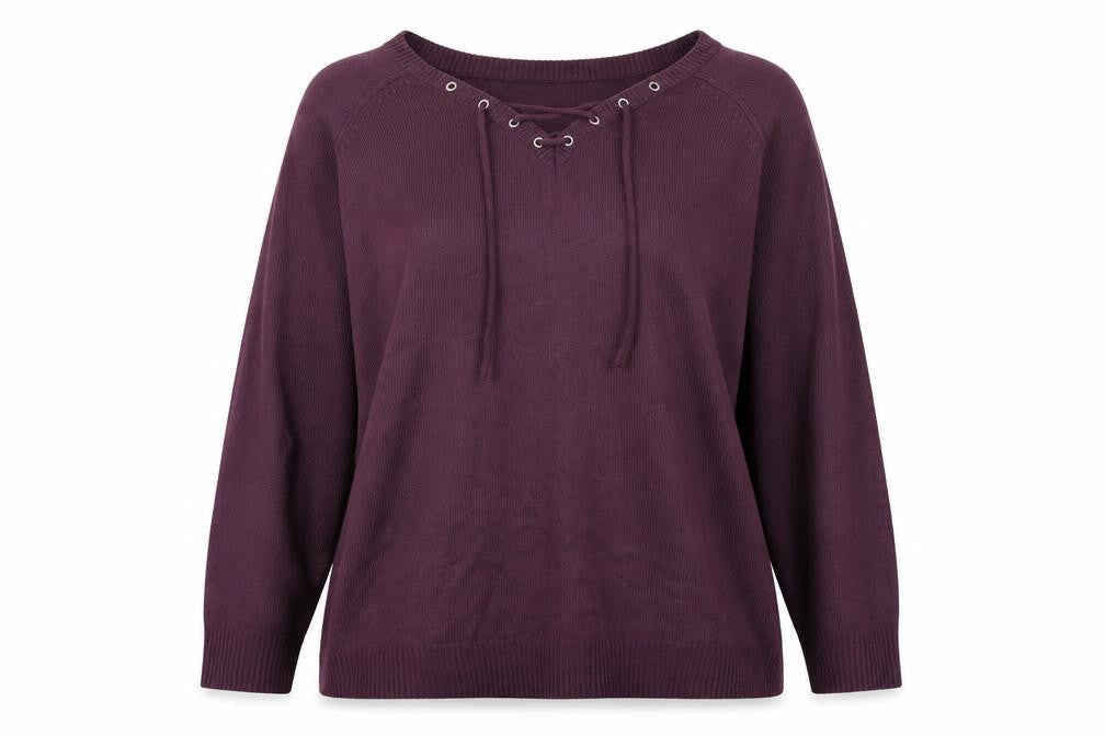 Capsule Womens Purple Knit Pullover Jumper Size L