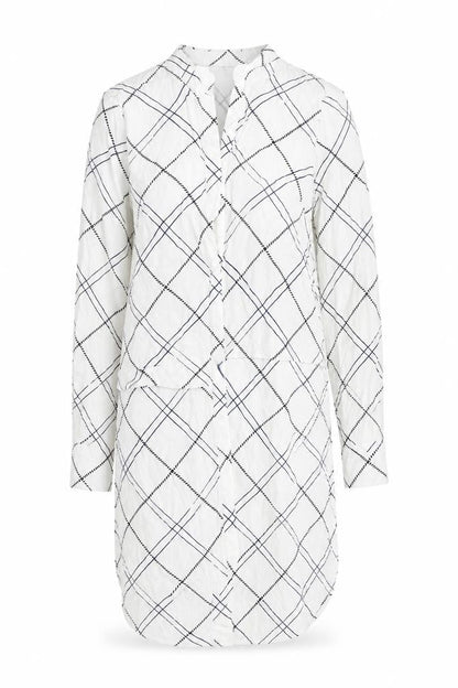 WAREHHOUSE Womens White Check  Basic Blouse Size 10