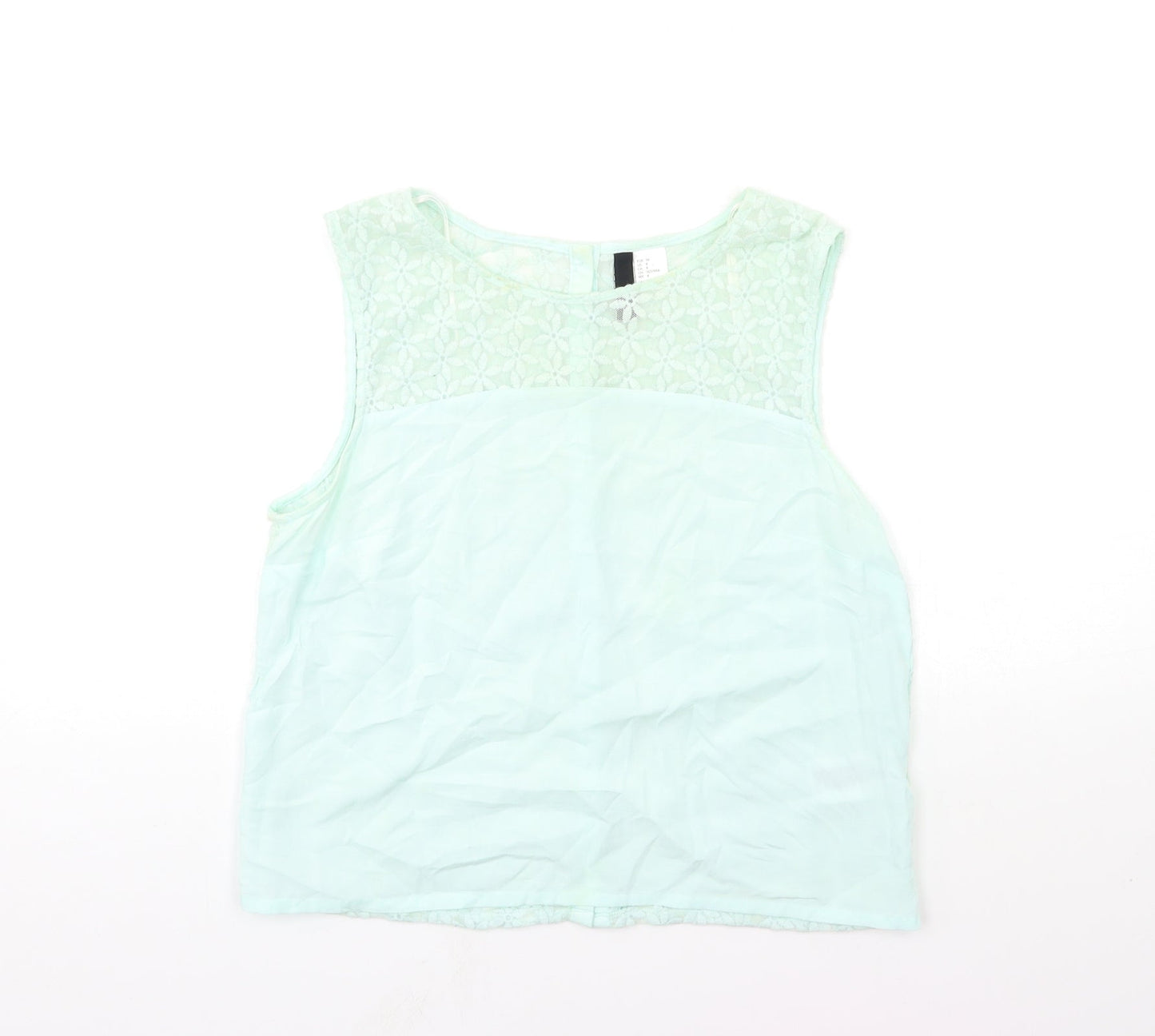 H&M Womens Green   Basic Tank Size 12