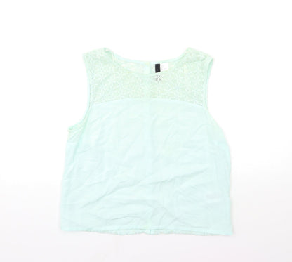 H&M Womens Green   Basic Tank Size 12