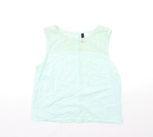 H&M Womens Green   Basic Tank Size 12
