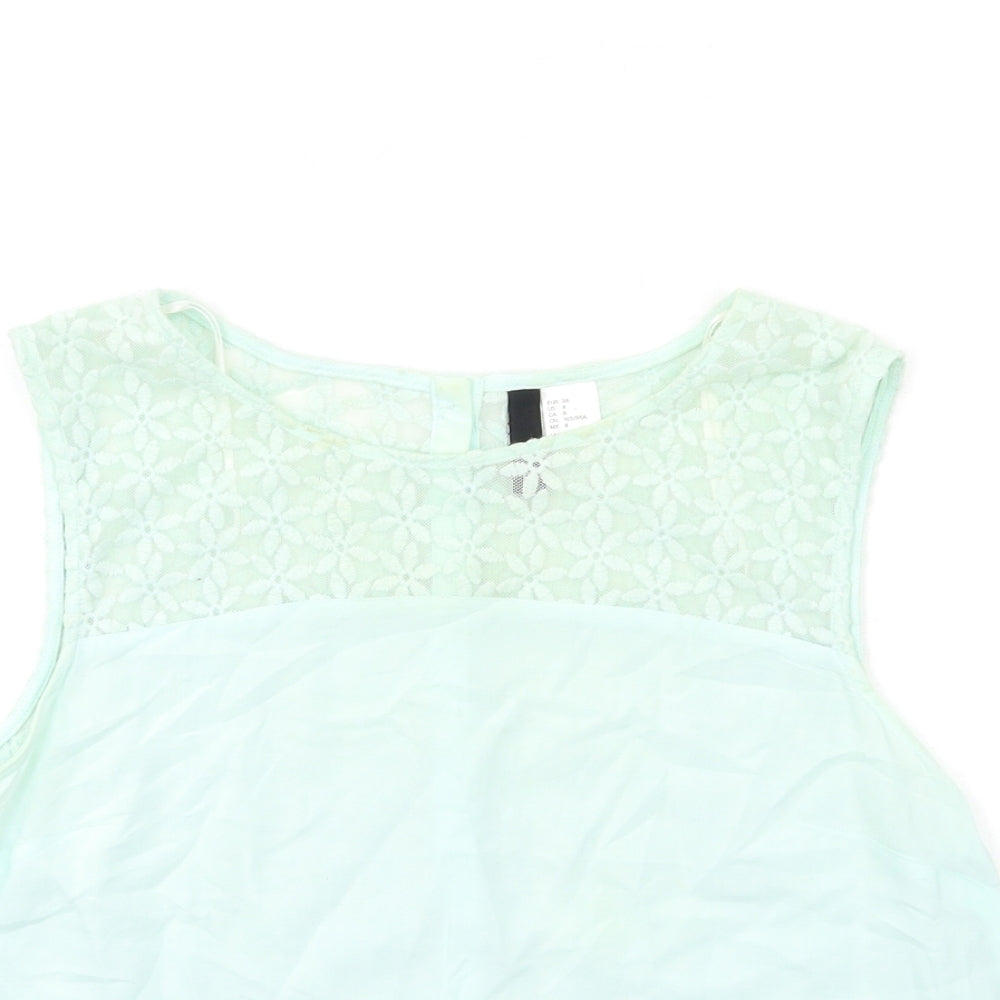 H&M Womens Green   Basic Tank Size 12