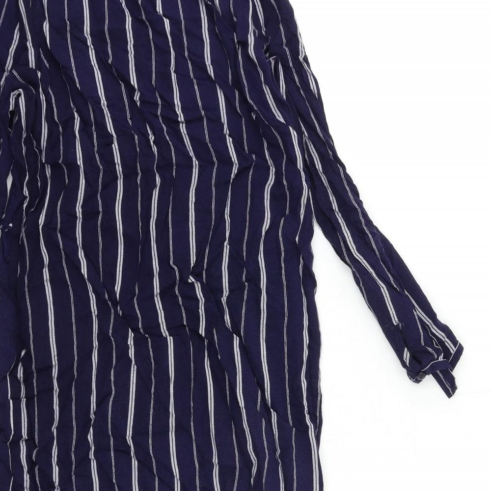 Primark Womens Black Striped  Basic Blouse Size 8