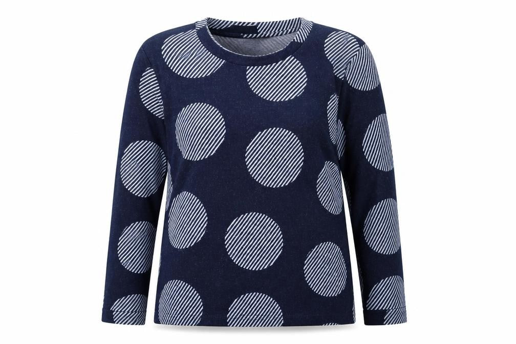 Marks & Spencer Womens Blue Polka Dot Knit Pullover Jumper Size 14