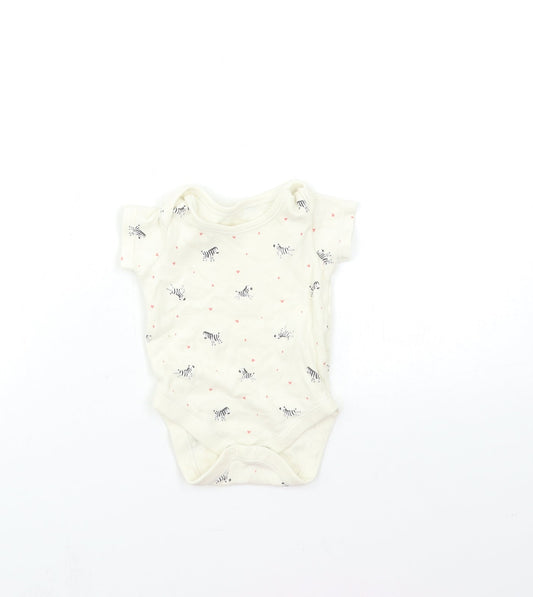 George Baby Beige Geometric  Babygrow One-Piece Size 0-3 Months