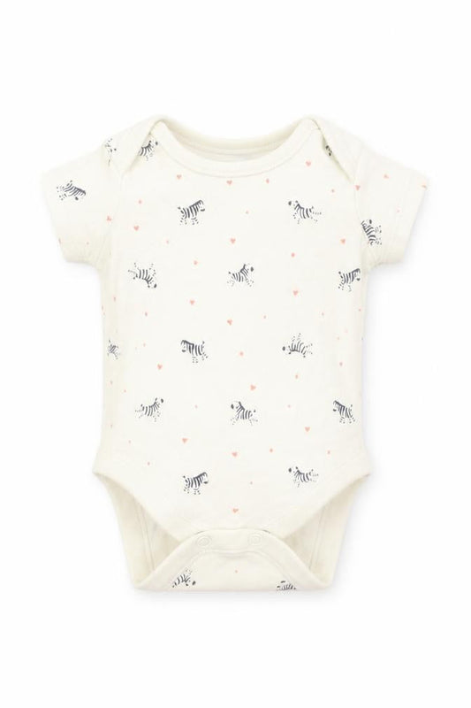 George Baby Beige Geometric  Babygrow One-Piece Size 0-3 Months