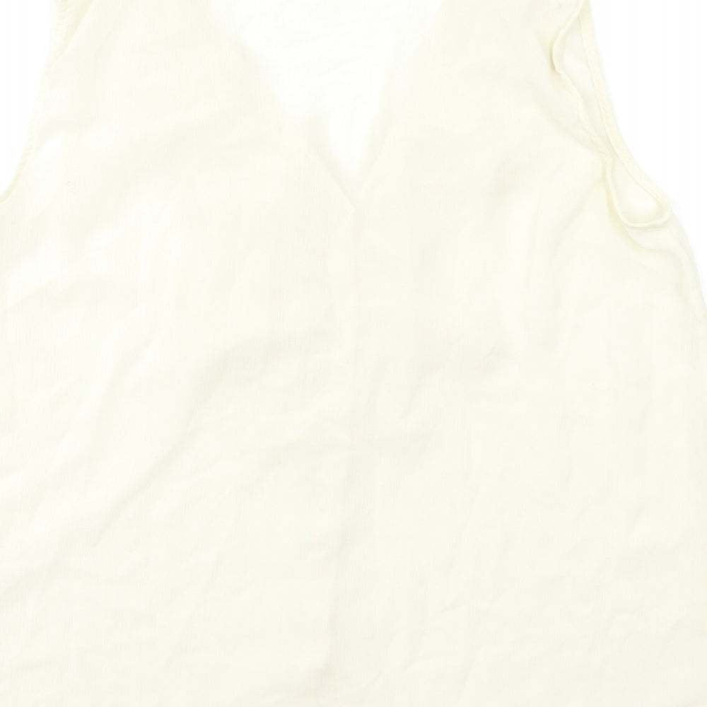 H&M Womens Beige   Basic Blouse Size 8