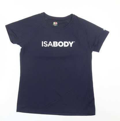 Preloved Fruit of the Loom Womens Blue   Basic T-Shirt Size L - Front