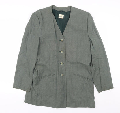 Vityella Womens Green Polka Dot  Jacket Suit Size 14