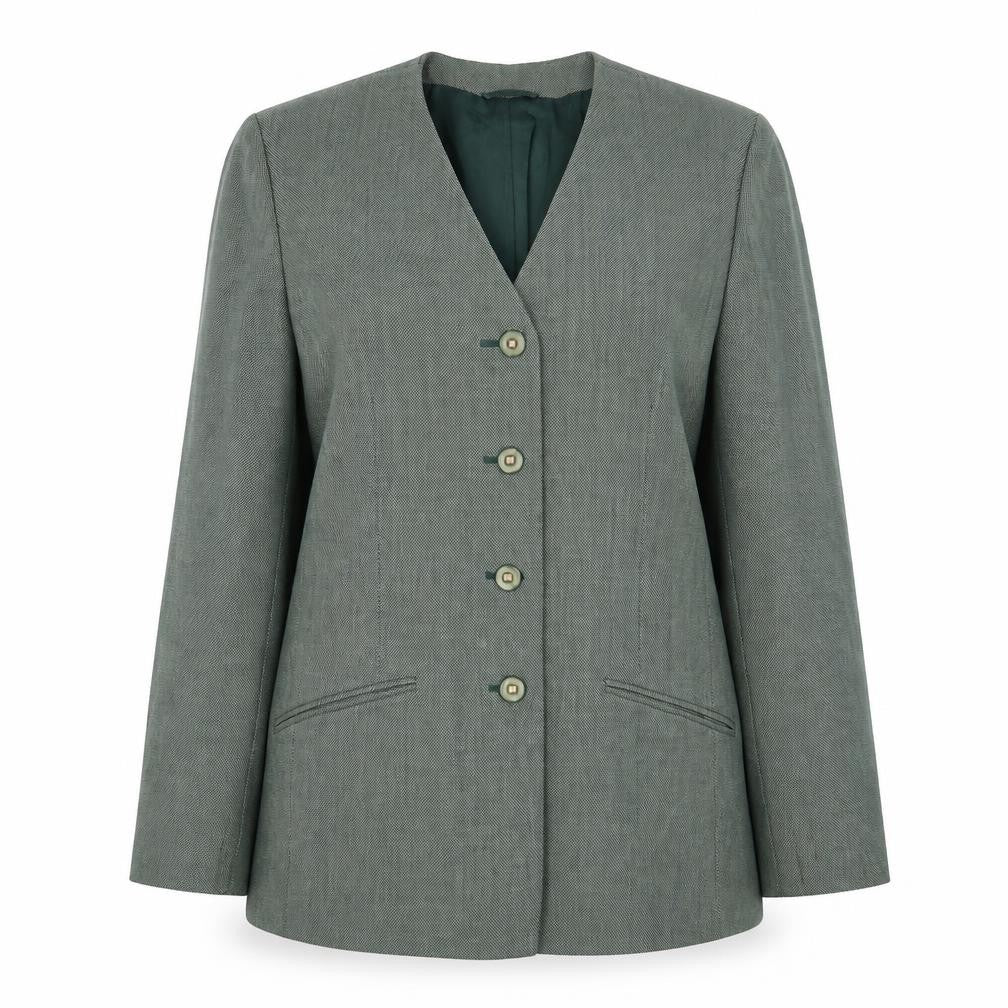 Vityella Womens Green Polka Dot  Jacket Suit Size 14