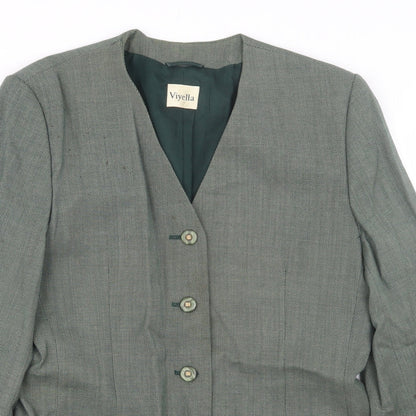 Vityella Womens Green Polka Dot  Jacket Suit Size 14