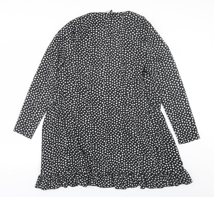 Misspap Womens Black Polka Dot  Kimono Blouse Size 8