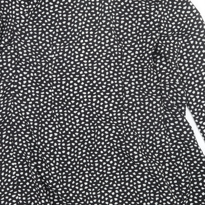 Misspap Womens Black Polka Dot  Kimono Blouse Size 8