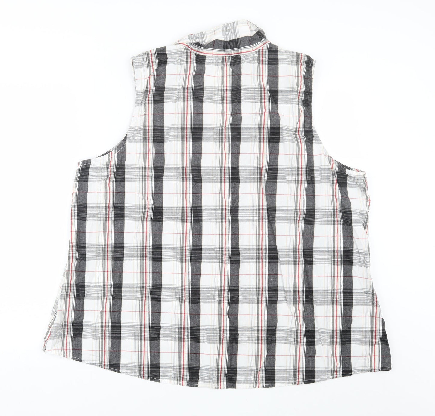 Preworn Womens Multicoloured Plaid  Basic Button-Up Size XL