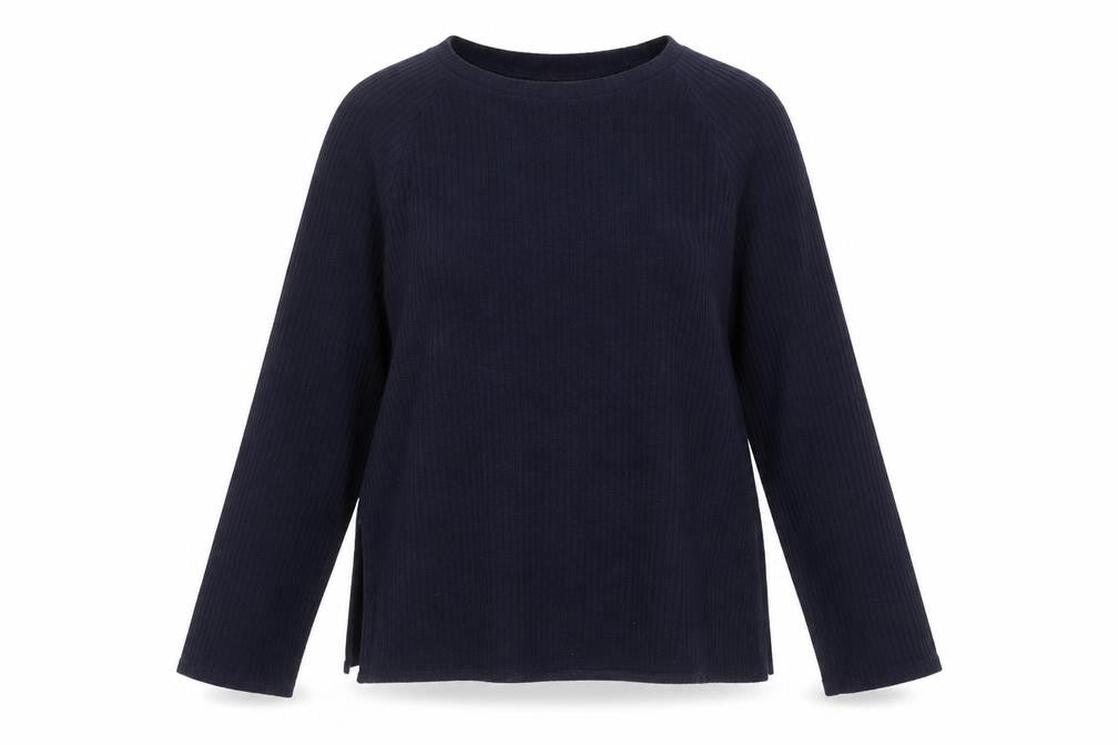 nowrain Womens Blue Striped Knit Pullover Jumper Size XL