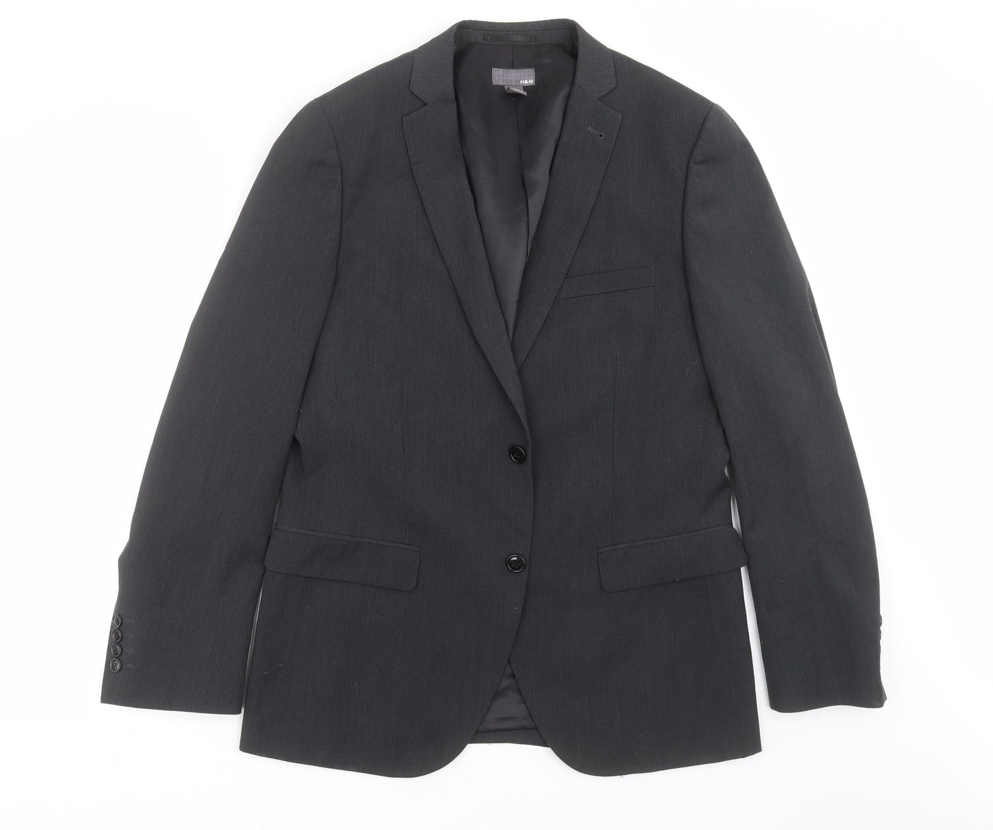 H&M Mens Grey   Jacket Suit Jacket Size 42