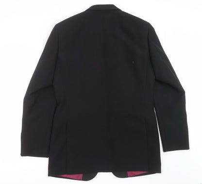 1860 Menswear Mens Black   Jacket Suit Jacket Size 40