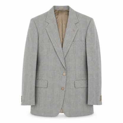 George Arthur Dunn Mens Grey Houndstooth  Jacket Suit Jacket Size 42