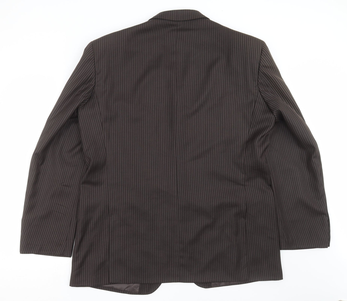 RGA Mens Brown Striped  Jacket Suit Jacket Size 46