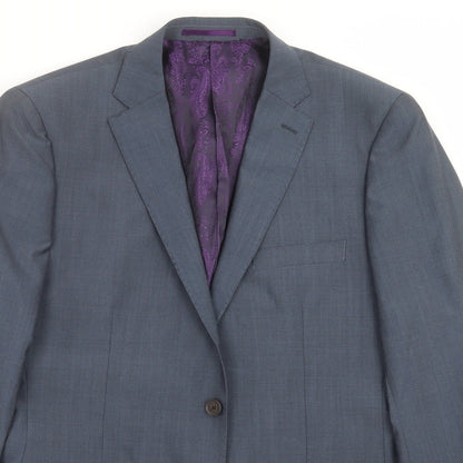 Preloved Charlie Allen Mens Blue   Jacket Suit Jacket Size 40 - Detail