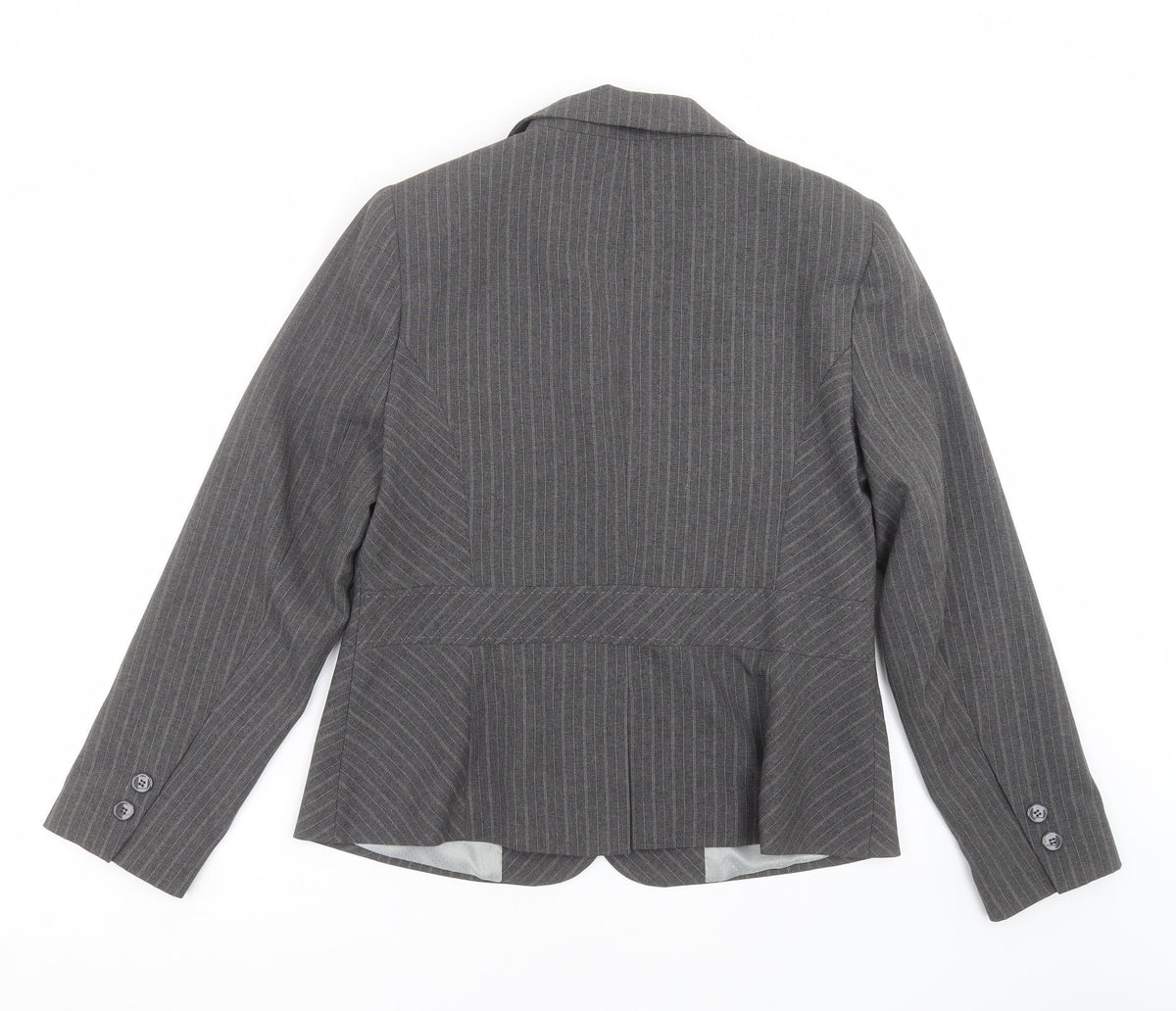 shopdirect Womens Grey Striped  Jacket Suit Jacket Size 16