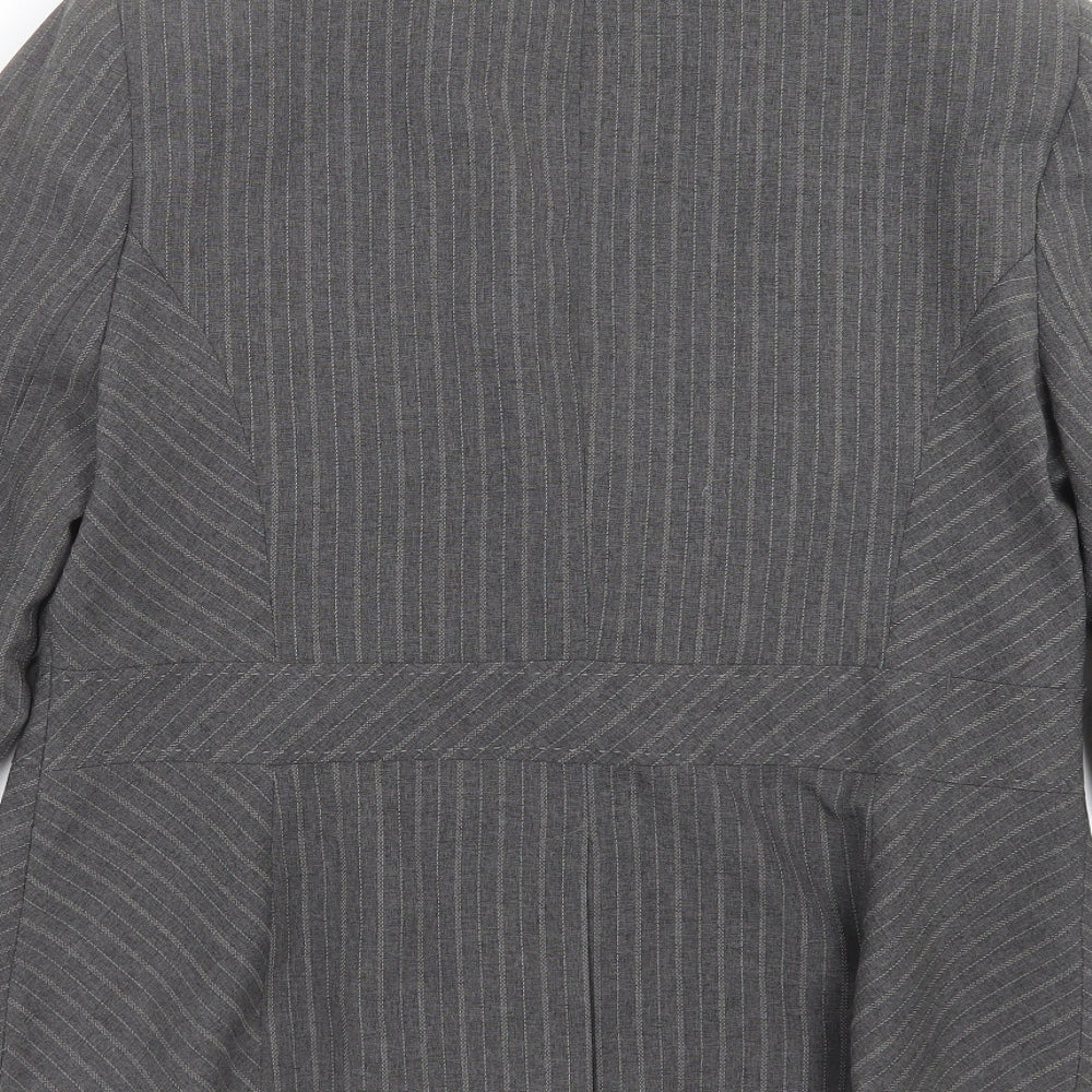 shopdirect Womens Grey Striped  Jacket Suit Jacket Size 16