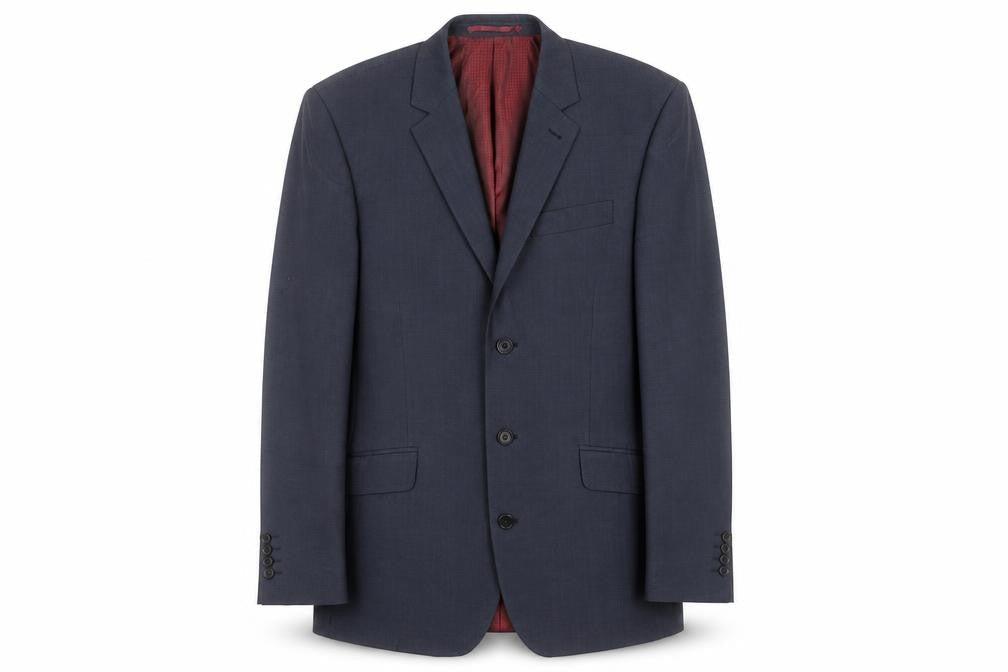 NEXT Mens Blue Geometric  Jacket Suit Jacket Size 42  - Tailored fit