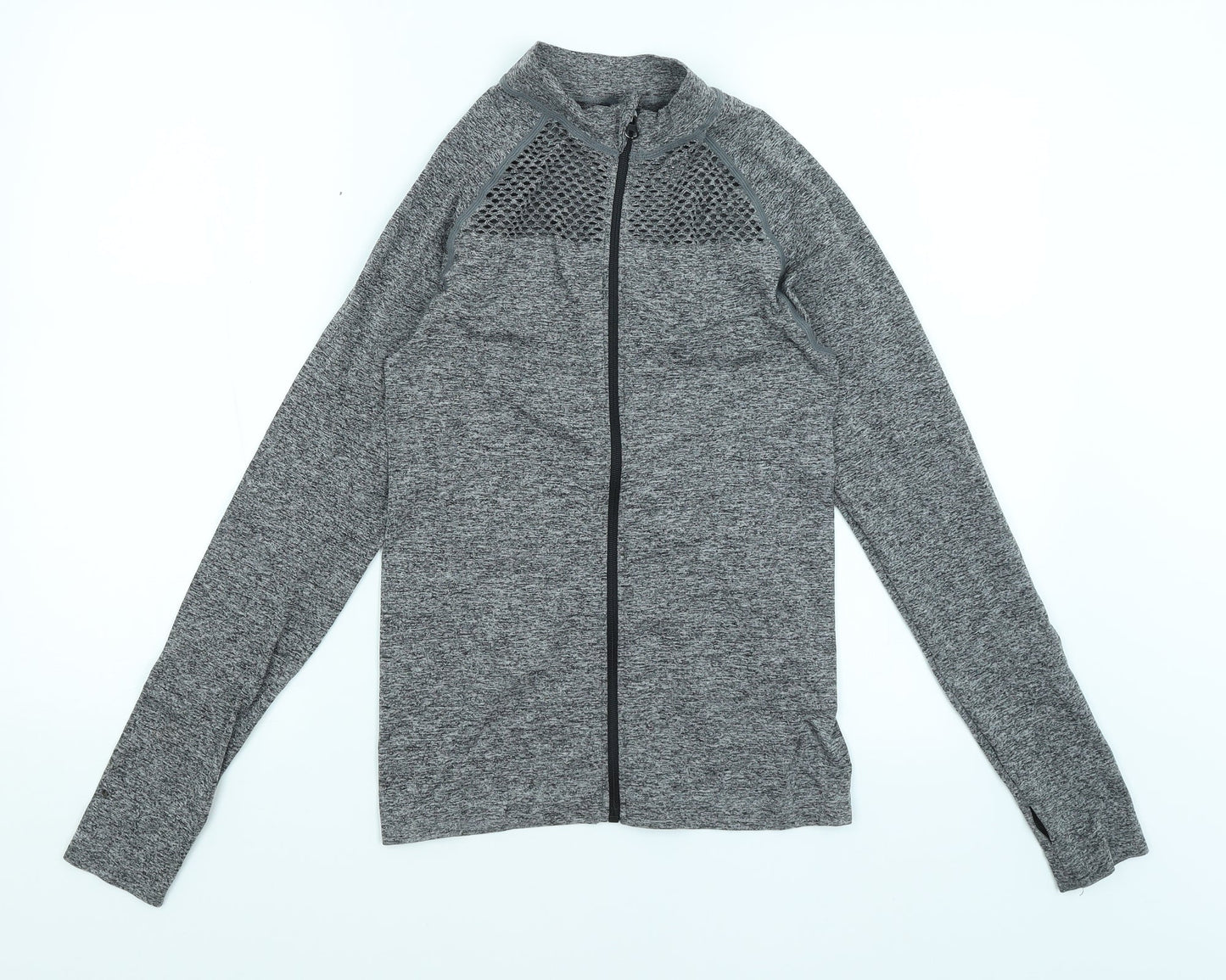 Workout Womens Grey   Full Zip Jumper Size 10