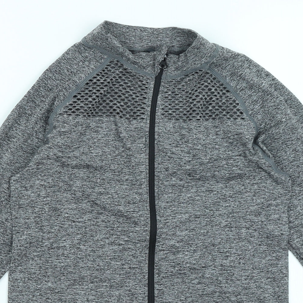 Workout Womens Grey   Full Zip Jumper Size 10