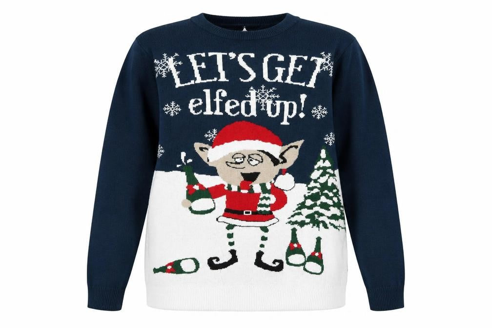 Threadbare Womens Blue   Pullover Jumper Size S  - Let's Get Elfed Up