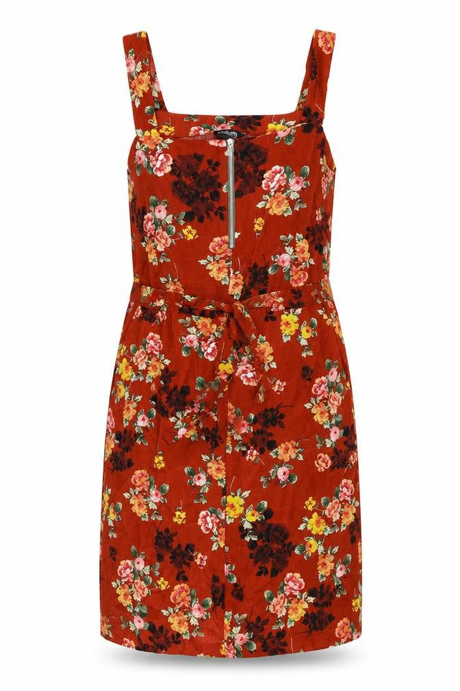 Blue Chameleon Womens Red Floral  A-Line  Size 12