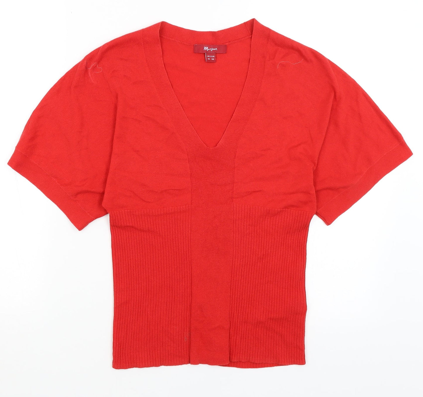 Monsoon Womens Red   Basic T-Shirt Size 10