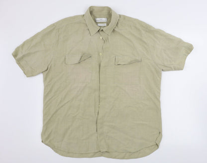 Marks & Spencer  Mens Beige    Button-Up Size L