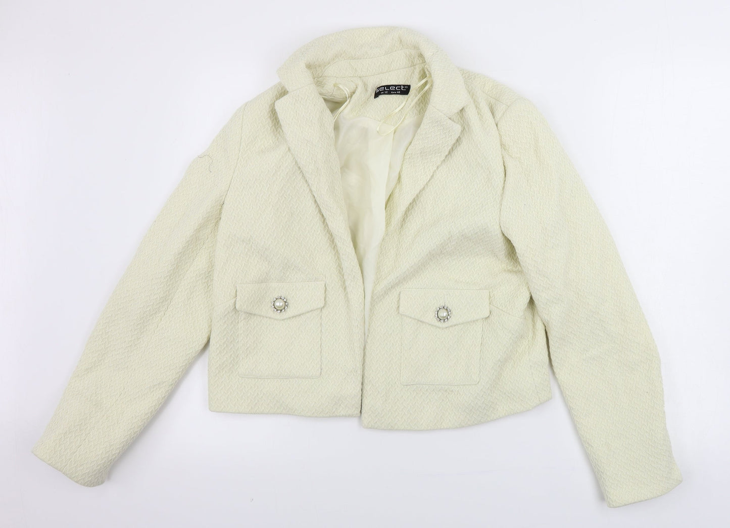 Select Womens Ivory   Jacket Coat Size 12