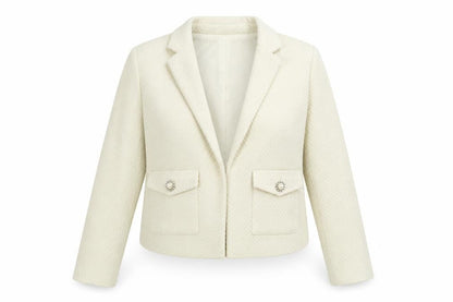 Select Womens Ivory   Jacket Coat Size 12