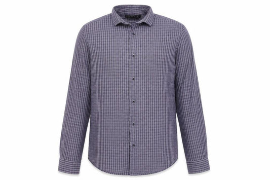 Primark Mens Blue Check   Button-Up Size 16