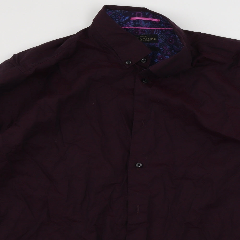 NEXT  Mens Red    Button-Up Size 16